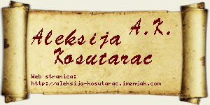 Aleksija Košutarac vizit kartica
